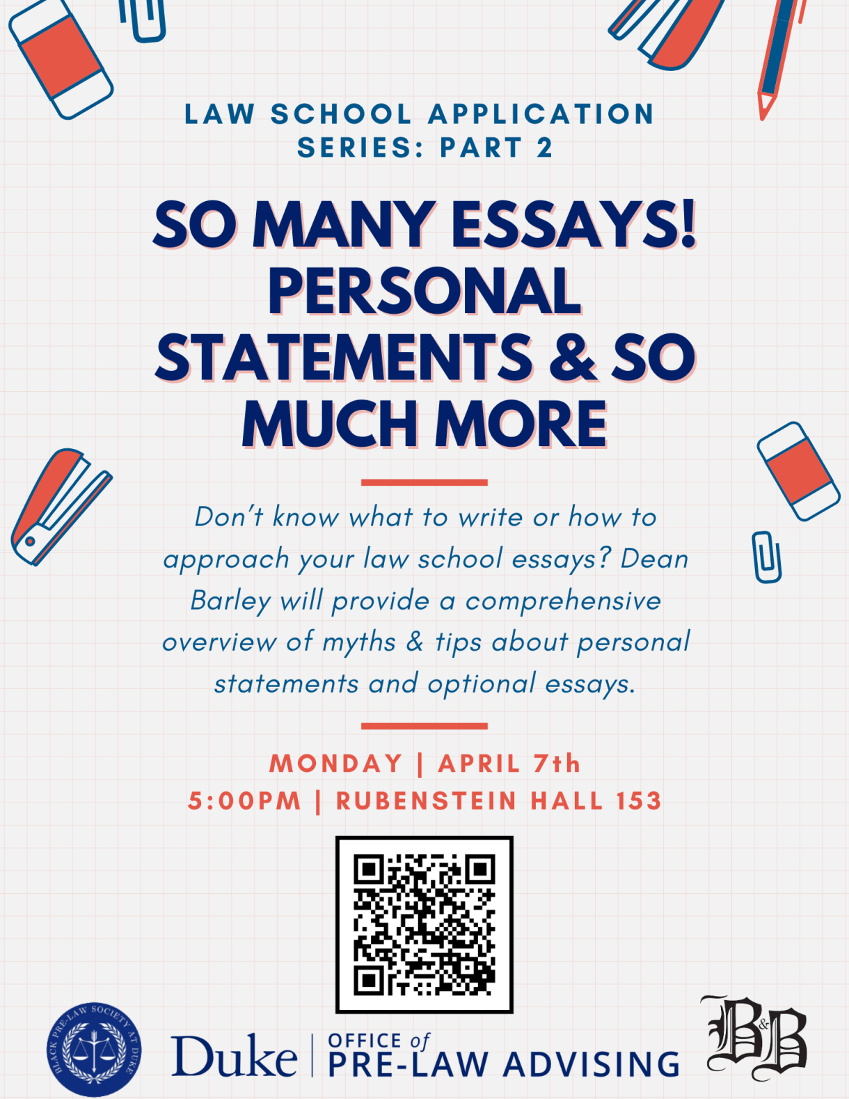 flyer for pre-law advising event