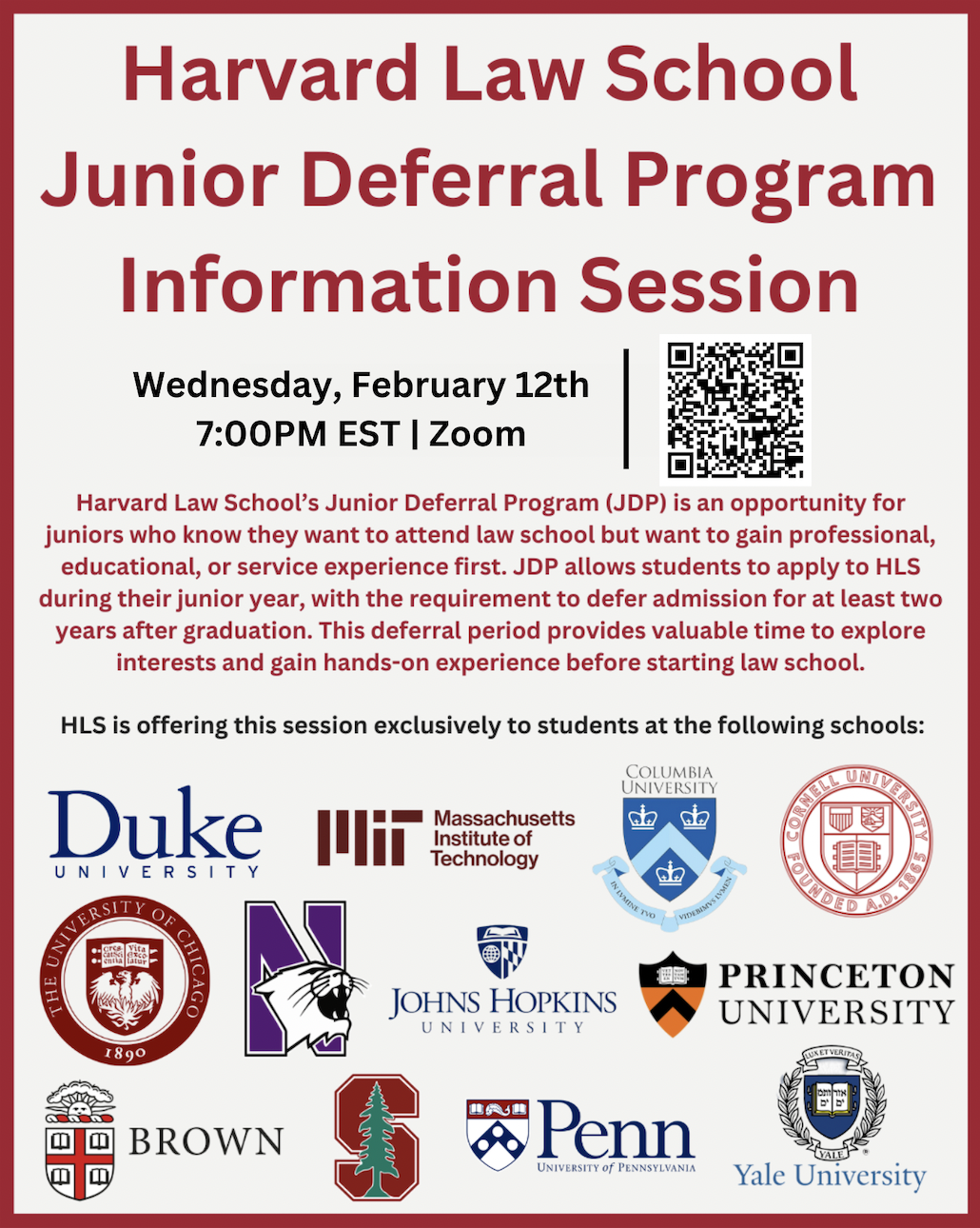 JDP Info Session Flyer